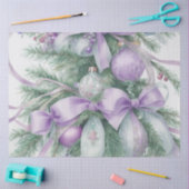 Ornamenten Satijn Lint Evergreen Paarse Groen Tissuepapier (Craft)