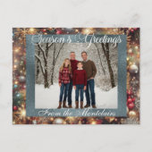 Ornamenten, Silver Script & ingelijste foto - Silv Feestdagenkaart (Voorkant)