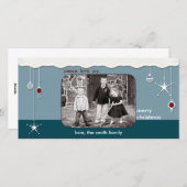 Ornamenten & Sneeuw Kerstgroet Feestdagenkaart (Voorkant / Achterkant)