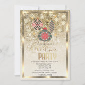 Ornamenten Snowflakes Gold Company Kerst Kaart (Voorkant)