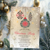  Ornamenten Snowflakes Gold Party Kaart