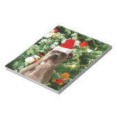 Ornamenten Snowman met Pitbull Dog Notitieblok (Linkerzijde)