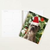 Ornamenten Snowman met Pitbull Dog Planner (Display)
