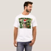 Ornamenten Snowman met Pitbull Dog T-shirt (Voorkant volledig)