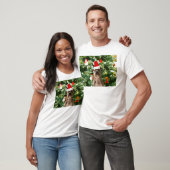 Ornamenten Snowman met Pitbull Dog T-shirt (Unisex)
