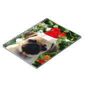 Ornamenten Snowman met Pug Puppy Dog Notitieboek (Linkerzijde)