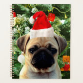Ornamenten Snowman met Pug Puppy Dog Planner (Voorkant)