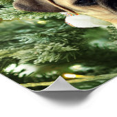 Ornamenten Snowman met Pug Puppy Dog Poster (Hoek)