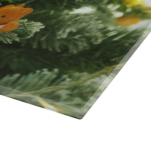 Ornamenten Snowman met Pug Puppy Dog Snijplank (Hoek)