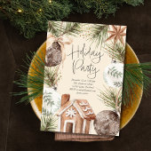 Ornamenten Surround Holiday Party Feestdagenkaart