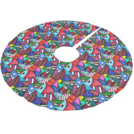 Ornamenten toevoegen kerstboom rok