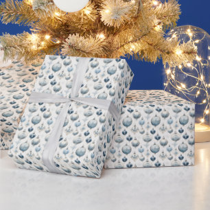 Ornamenten van blauw Antiek Cadeaupapier
