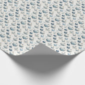 Ornamenten van blauw Antiek Cadeaupapier (Hoek)