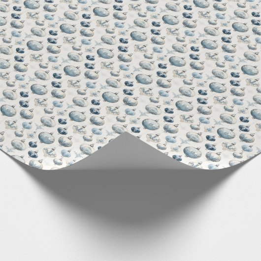 Ornamenten van blauw Antiek Cadeaupapier (Hoek)