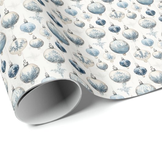 Ornamenten van blauw Antiek Cadeaupapier (Rol Hoek)