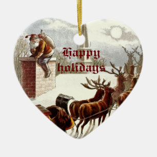  ornamenten van de Santa Claus Reindeer Sleigh