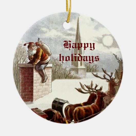  ornamenten van de Santa Claus Reindeer Sleigh (Voorkant)