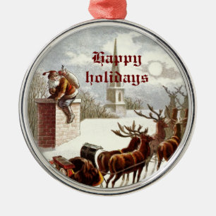  ornamenten van de Santa Claus Reindeer Sleigh