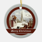  ornamenten van de Santa Claus Reindeer Sleigh (Voorkant)