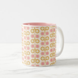 Ornamenten van Floral Tweekleurige Koffiemok