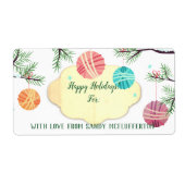 Ornamenten van garen breien haakwerk Kerst sticker (Voorkant)