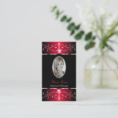  Ornamenten van Novelty Black Red Jwelen Foto Visitekaartje (Staand voorkant)