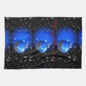 ornamenten voor de kerstavond van de kerst theedoek (Horizontaal)