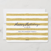 Ornamenten voor de marine en goud | Fury Holiday-f Feestdagenkaart (Achterkant)