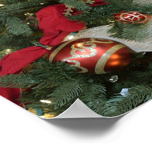 Ornamenten voor kerstbomen in het Uniestation Poster (Hoek)