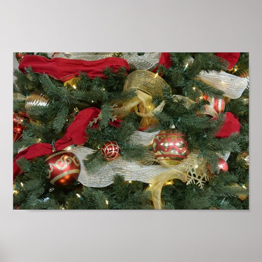 Ornamenten voor kerstbomen in het Uniestation Poster (Voorkant)