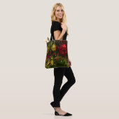 Ornamenten voor kerstbomen, rood en gouden kleuren tote bag (Op model)