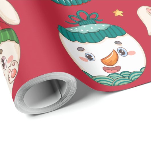 Ornamenten voor kerstCartoon Cadeaupapier (Rol Hoek)