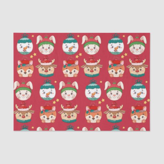 Ornamenten voor kerstCartoon Tissuepapier (Voorkant)