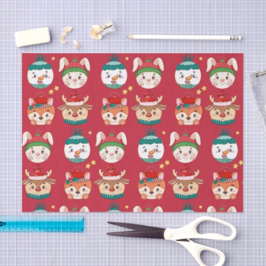 Ornamenten voor kerstCartoon Tissuepapier (Craft)