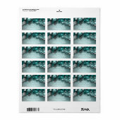 Ornamenten voor kerstfeestdagen - Blauwgroen - Aan Etiket (Full Sheet)