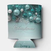 Ornamenten voor kerstfeestdagen - Blauwgroen Blikjeskoeler (Achterkant)