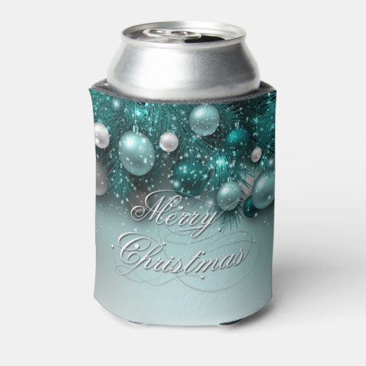 Ornamenten voor kerstfeestdagen - Blauwgroen Blikjeskoeler (Blikje Achterkant)