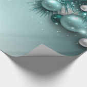 Ornamenten voor kerstfeestdagen - Blauwgroen Cadeaupapier (Hoek)