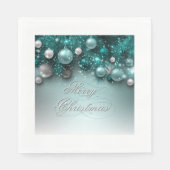 Ornamenten voor kerstfeestdagen - Blauwgroen Servetten (Voorkant)