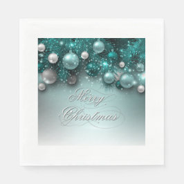 Ornamenten voor kerstfeestdagen - Blauwgroen Servetten