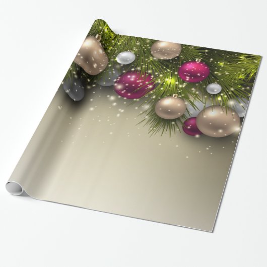 Ornamenten voor kerstfeestdagen - Multi Cadeaupapier (Uitgerold)