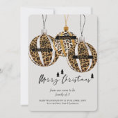 Ornamenten voor kerstmis met van de luipaard feestdagenkaart (Voorkant)
