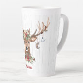 Ornamenten voor kerstrenrendieren | Rustisch hout Latte Mok (Rechterhoek)