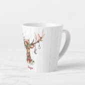 Ornamenten voor kerstrenrendieren | Rustisch hout Latte Mok (Rechterhoek)