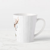 Ornamenten voor kerstrenrendieren | Rustisch hout Latte Mok (Rechts)