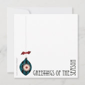 Ornamenten voor kerstretro feestdagenkaart (Achterkant)