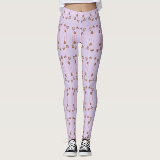 Ornamenten voor ontbijtkoek leggings (Voorkant)