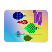 ornamenten voor Prettige feestdagen en hantering Magneet (Horizontaal)