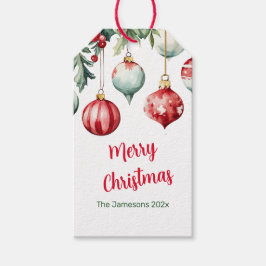  Ornamenten Vrolijk Kerstcadeau Label Cadeaulabel