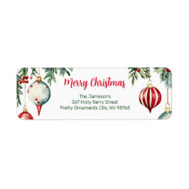  Ornamenten Vrolijke kerstetiketten Etiket